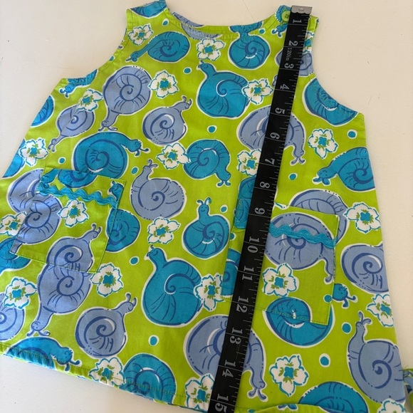 Lilly Pulitzer Dress escargot Snail Green Blue escargot - Picture 6 of 8
